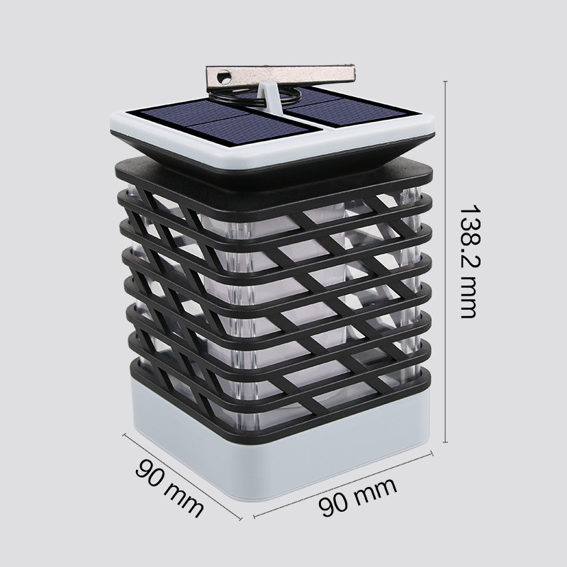 Solar LED Trädgårdslampa med rilldesign – Dekorativ utomhusbelysning för trädgård