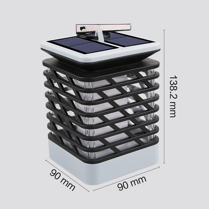 Solar LED Trädgårdslampa med rilldesign – Dekorativ utomhusbelysning för trädgård