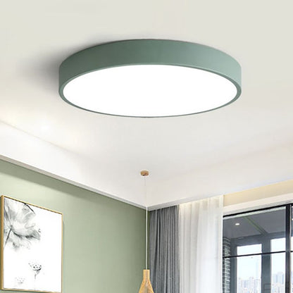 Elysia Modern Rund LED Taklampa Rosa Grå Metall Vardagsrum