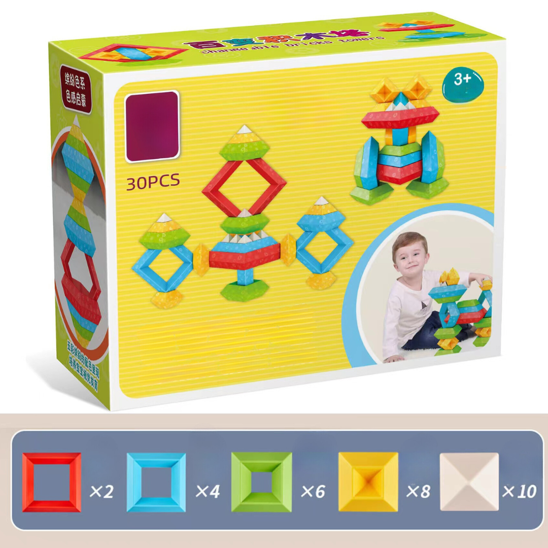 Barnvänliga Montessori stapelstenar