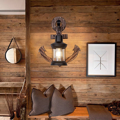Austin Vintage LED Vägglampa - Anker, Mat- / Vardagsrum, Metall/Trä