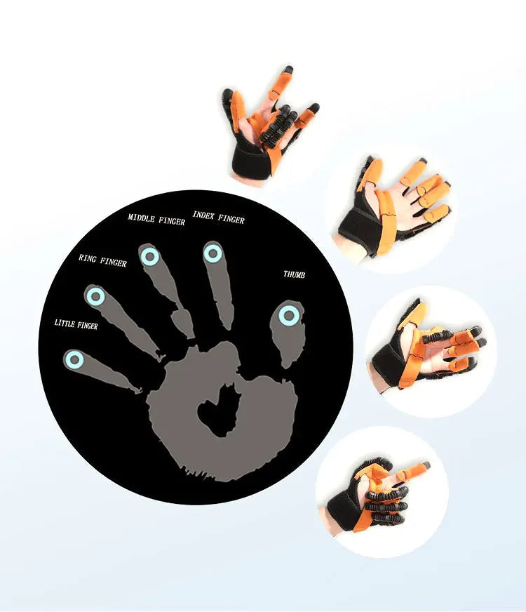 Avancerade rehabiliteringsrobothandskar - enhetsfingertränare för strokepatienter