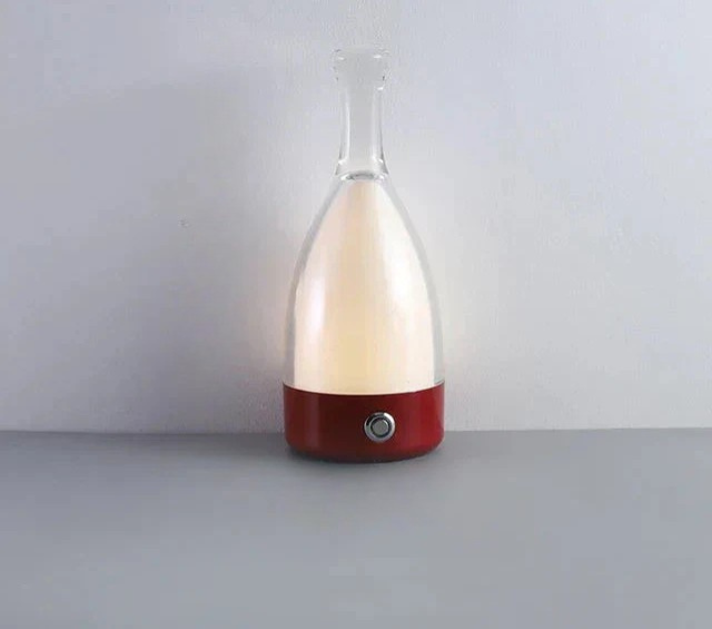 LuxeGlow - Modern Glas Bordslampa med Dimbar LED Belysning