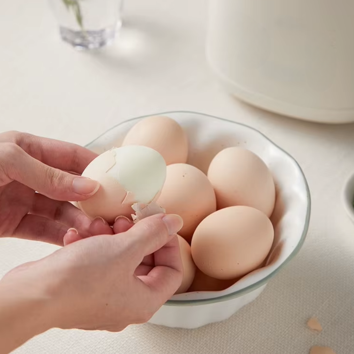 Carvallo Äggkokare EggiCook | Perfekta ägg med knapptryck | Automatisk avstängning | 4 ägg