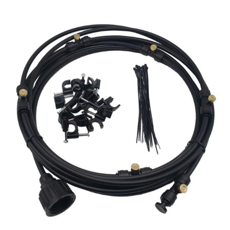 Vattensystem för trädgården – Droppbevattning kit med justerbar sprejhuvud och tillbehör