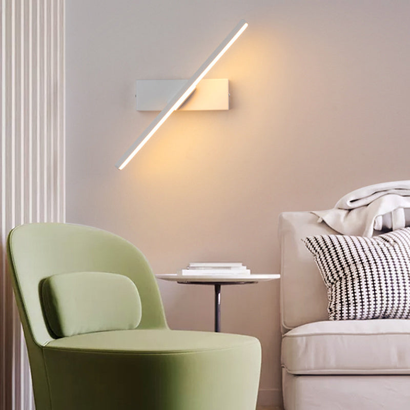 Edge Modern Snurrbar Vägglampa Svart/Vit Sovrum Metall Silikon