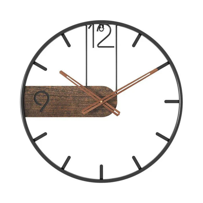 Carvallo - Modernt runt väggur med tyst kvarturverk