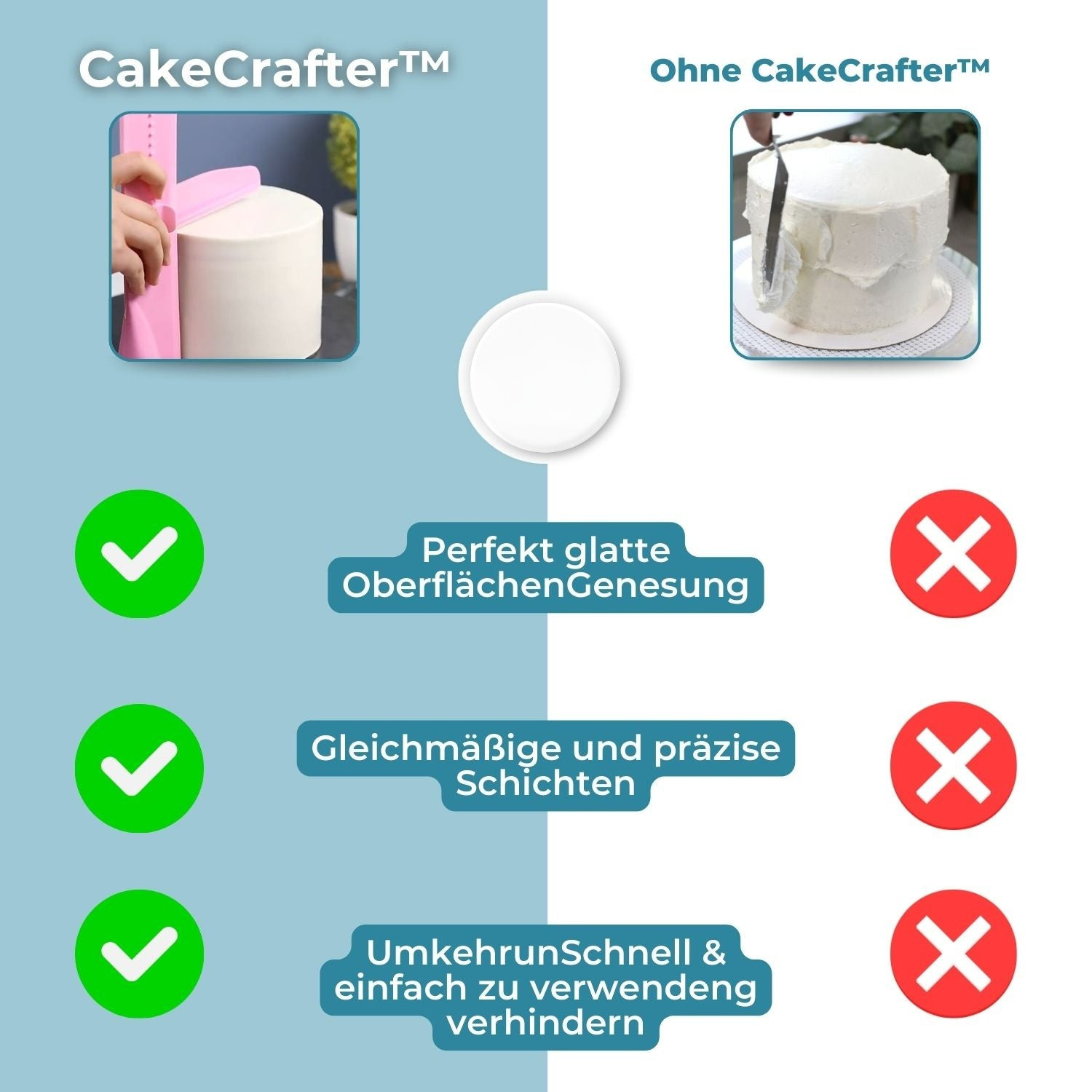 Carvallo - Justerbar tårtskyffel och utjämnare