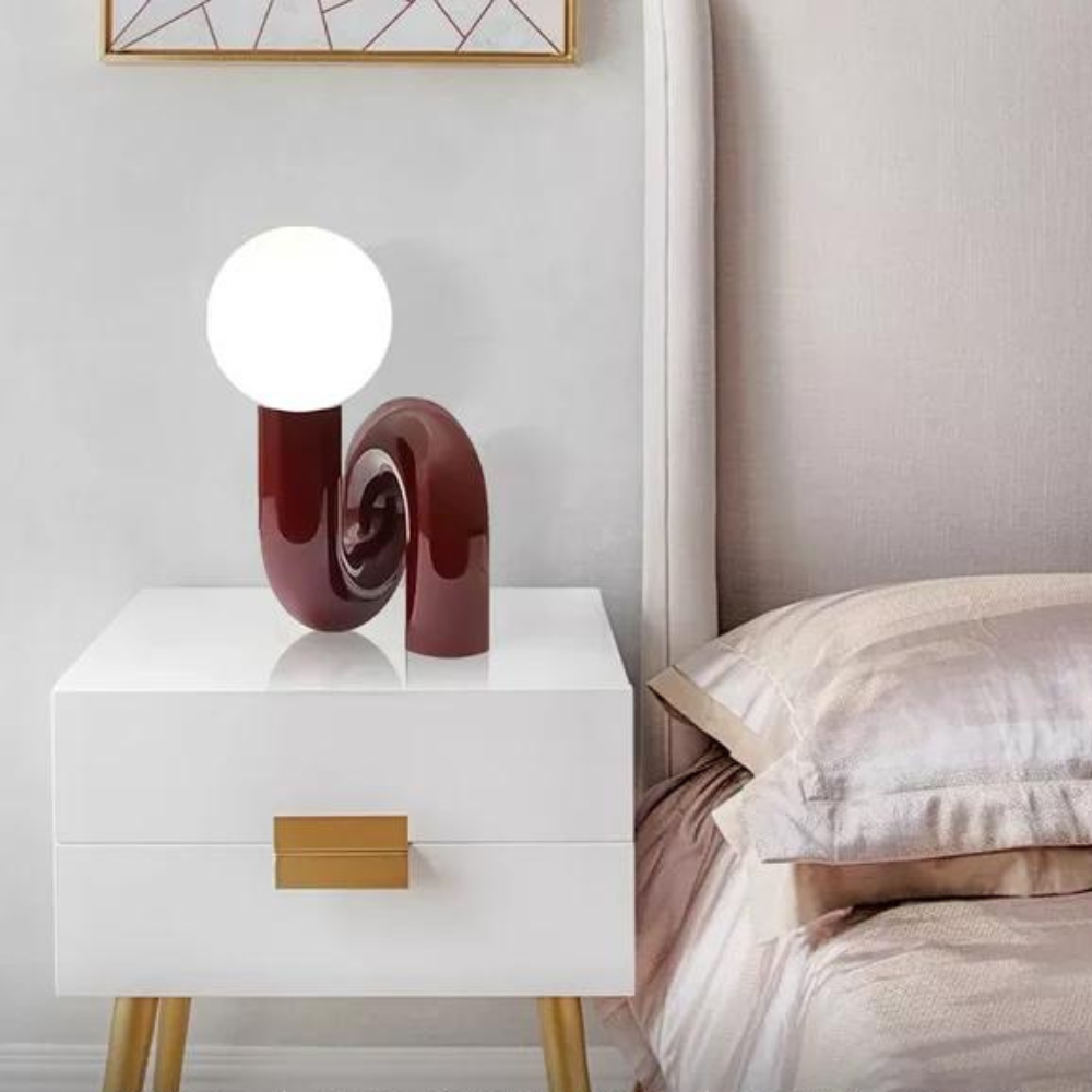 Carvallo - Modern glasbordslampa med varm belysning