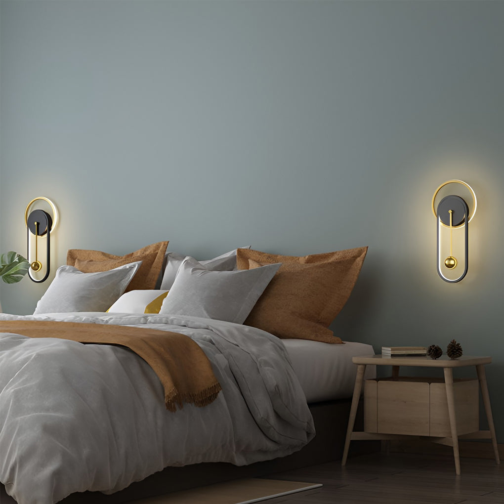 Väggklocka | Led-ljus | Tyst rörelse | Ambient glöd | Kreativ modern design