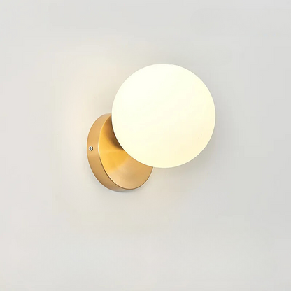 GoldLicht - Modern Guld Vägglampa Med Glaskula