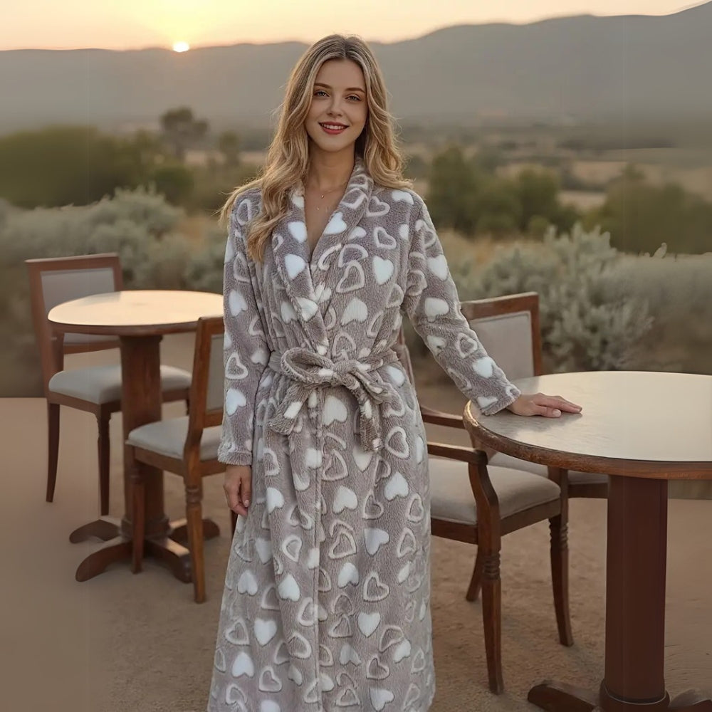 Plush fleece morgonrock