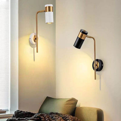 Modern minimalistisk spotlight vridbar LED-vägglampa av järn