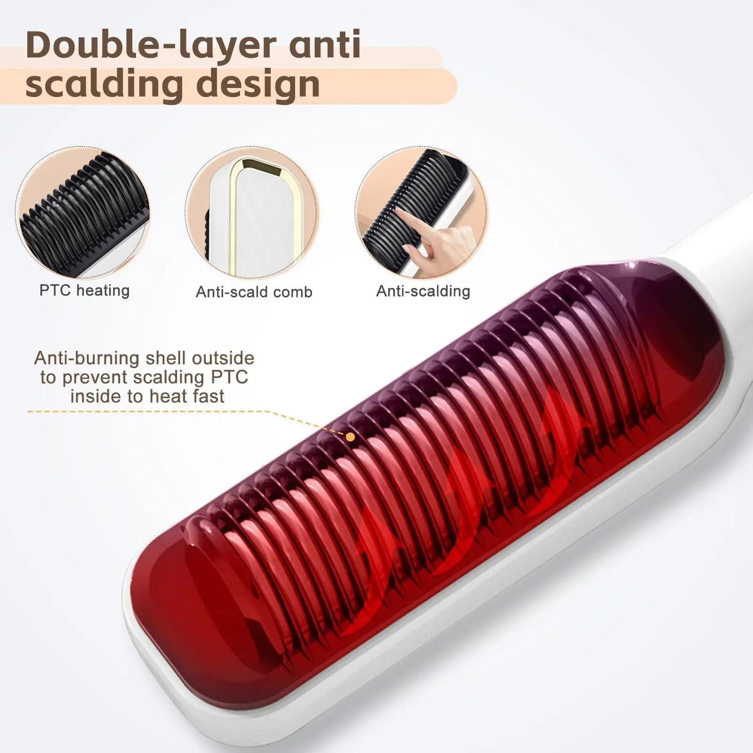 Elektrisk värmecomb rak-och-locktång