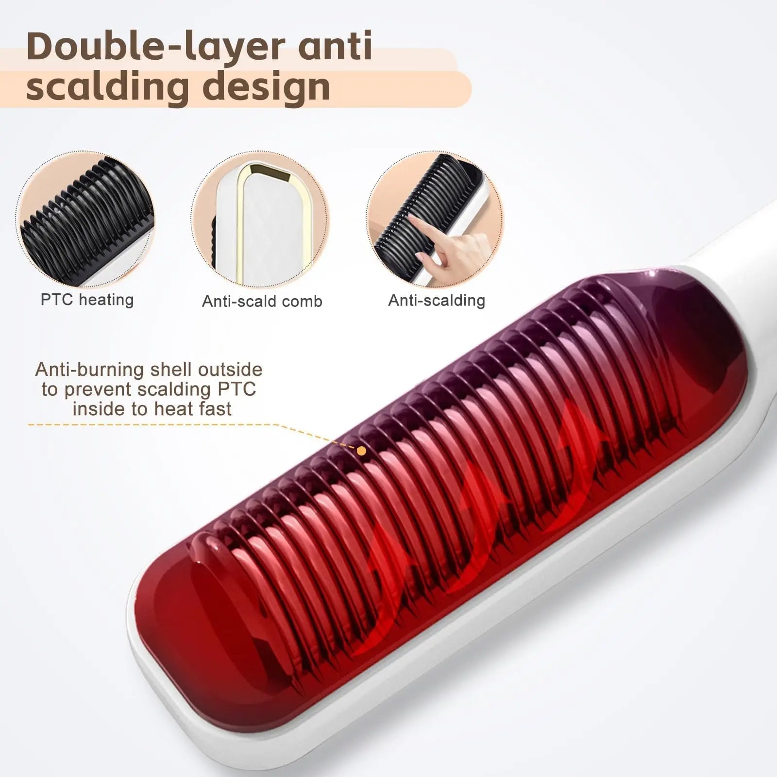 Elektrisk värmecomb rak-och-locktång