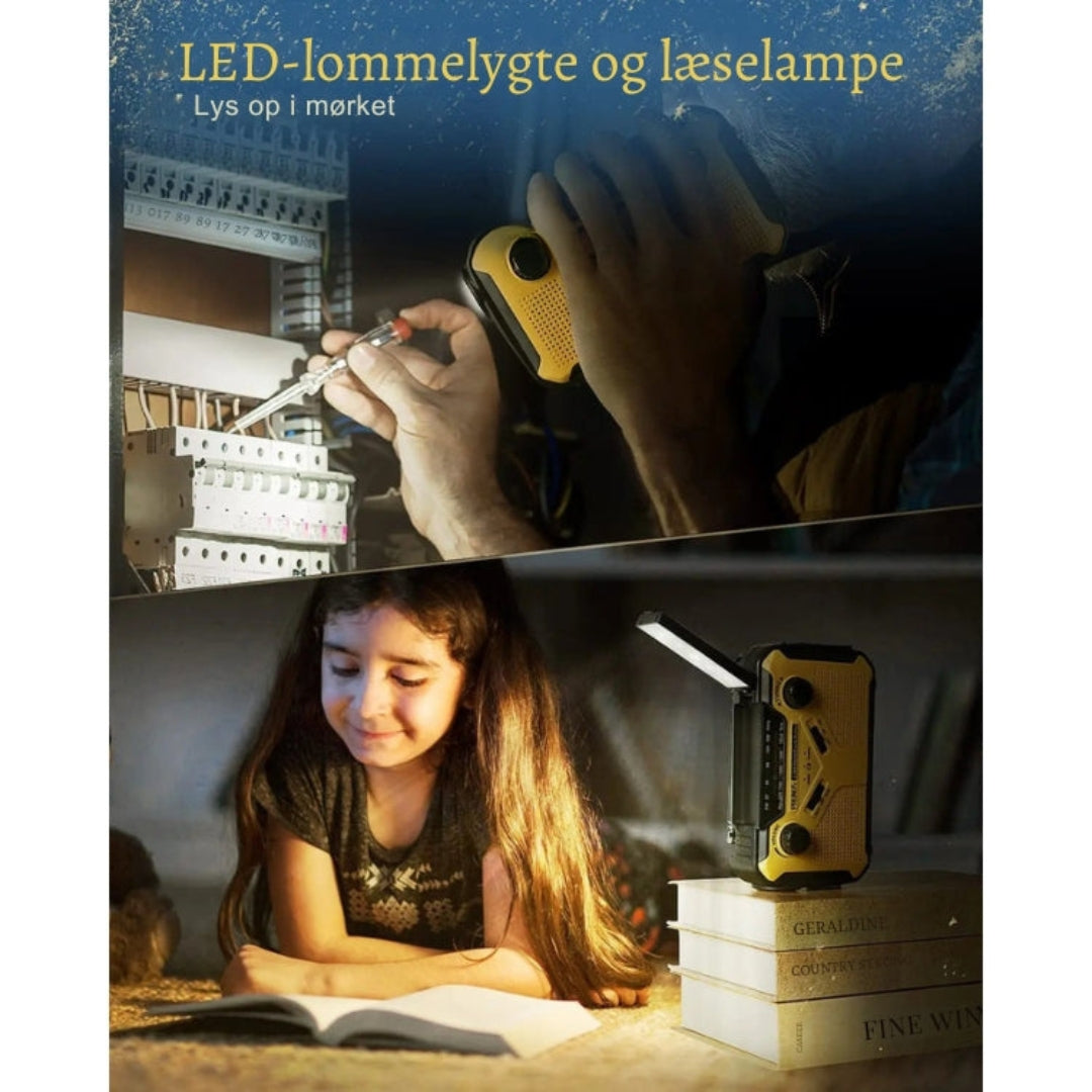 PrepMate - Bärbar nödradio och powerbank för överlevnad och friluftsliv