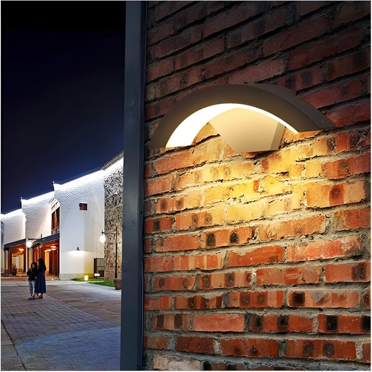 LumiGuard Utomhus LED Vägglampa med Rörelse Sensor