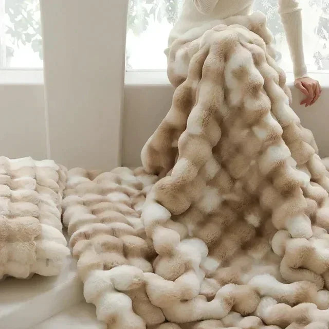 Kuchelige Konstfleece-Koschdecke