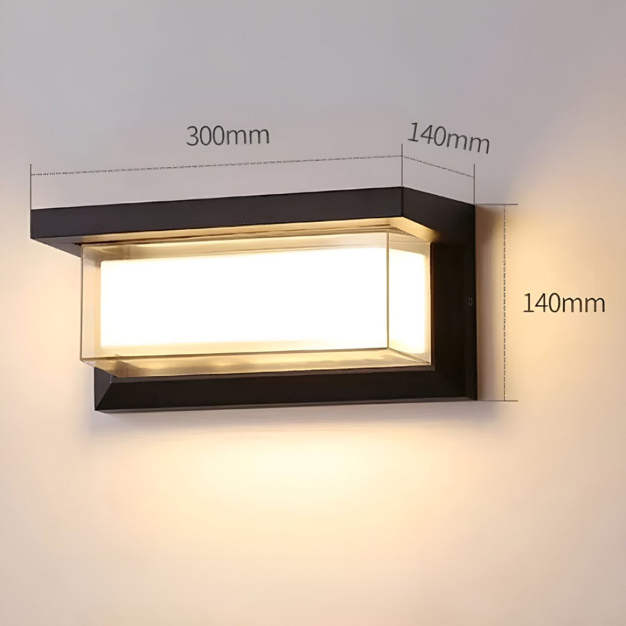 AquaSense Light - Vattentät LED-rörelsesensor-utomhusvägglampa