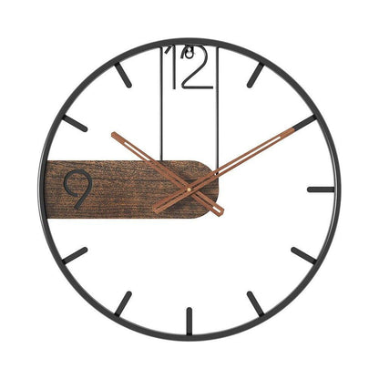 GrandeTime Klocka - Modern stor rund metall väggklocka