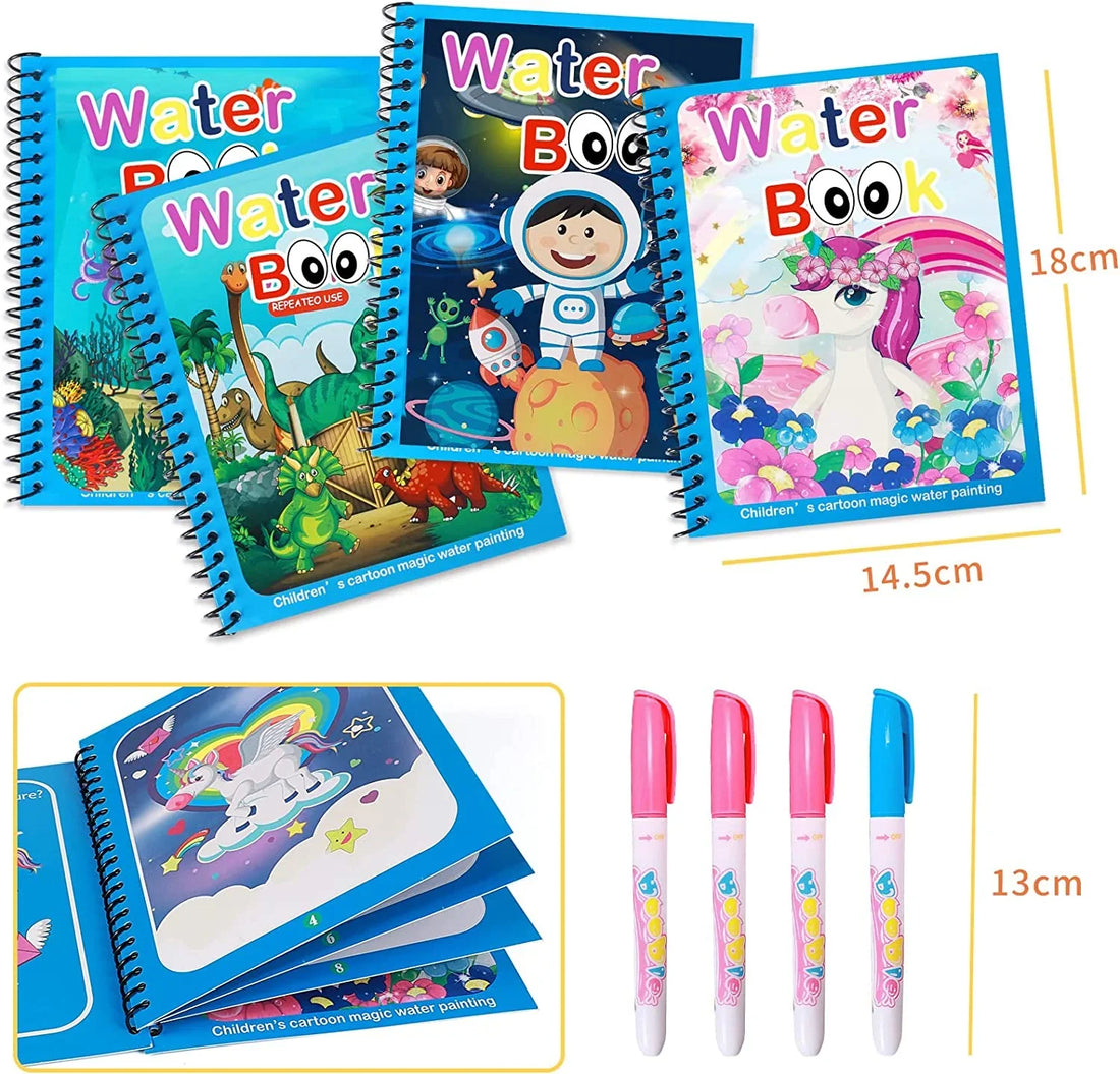 Magic Water Coloring Book – Upptäck Dolda Teckningar