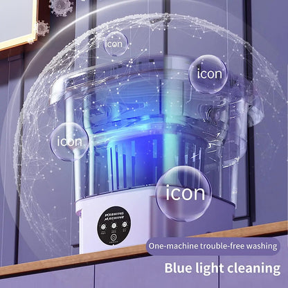 Hopfällbar bärbar tvättmaskin med centrifug | Mini klädestvättare