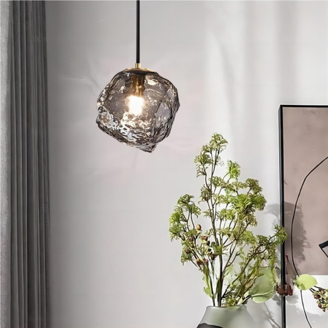 Lumenos Vita | Hänglampa av glas och koppar med varmt LED-ljus