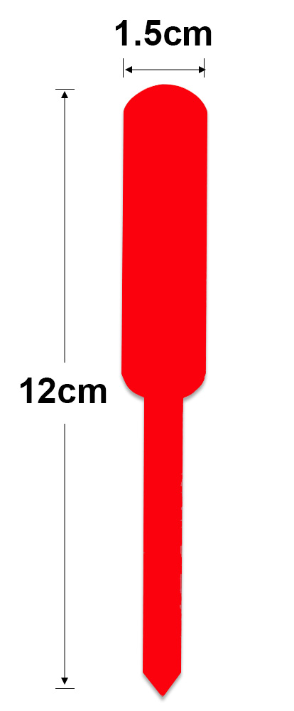 Färgglada växtmarkörer i plast - Väderbeständiga och skrivbara igen