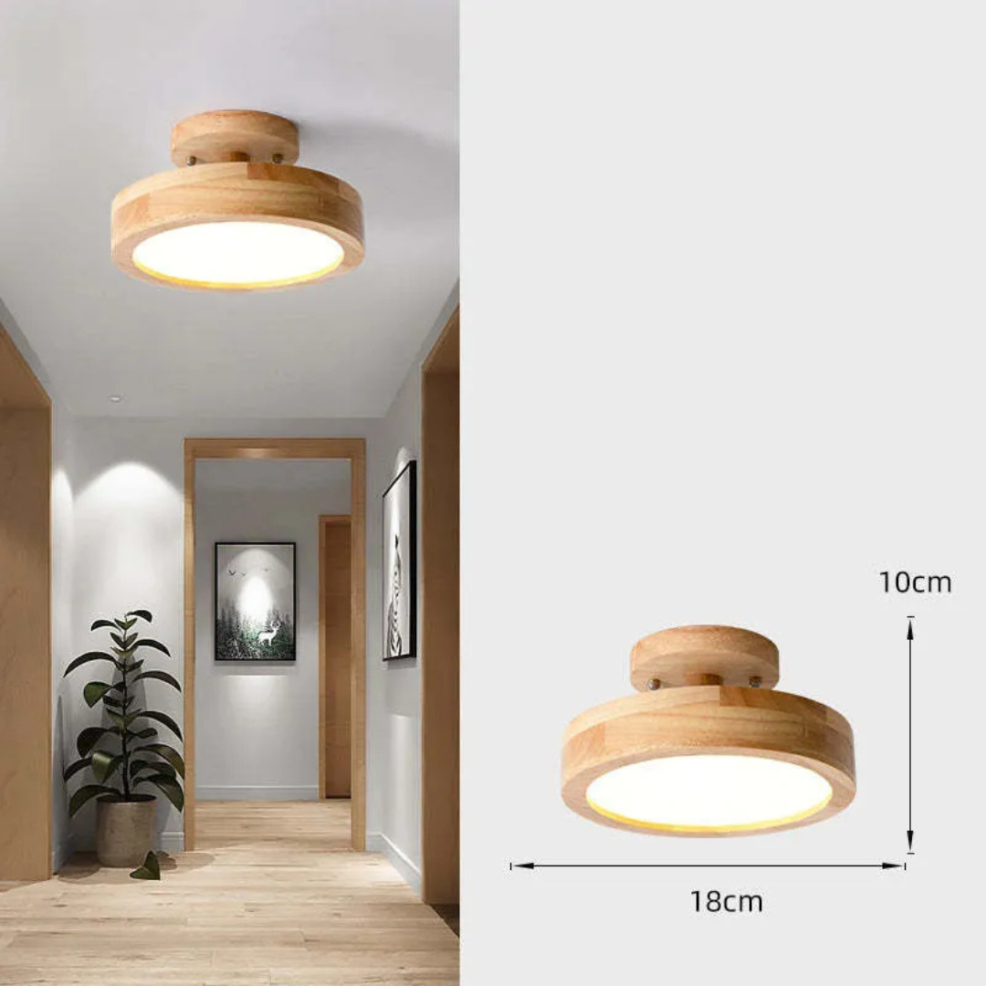 Illumine Halo | Taklampa av trä med integrerad LED i minimalistisk stil
