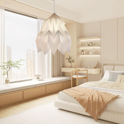 OrigamiGlow – Origami-inspired pendant with layer-on-layer artistic design