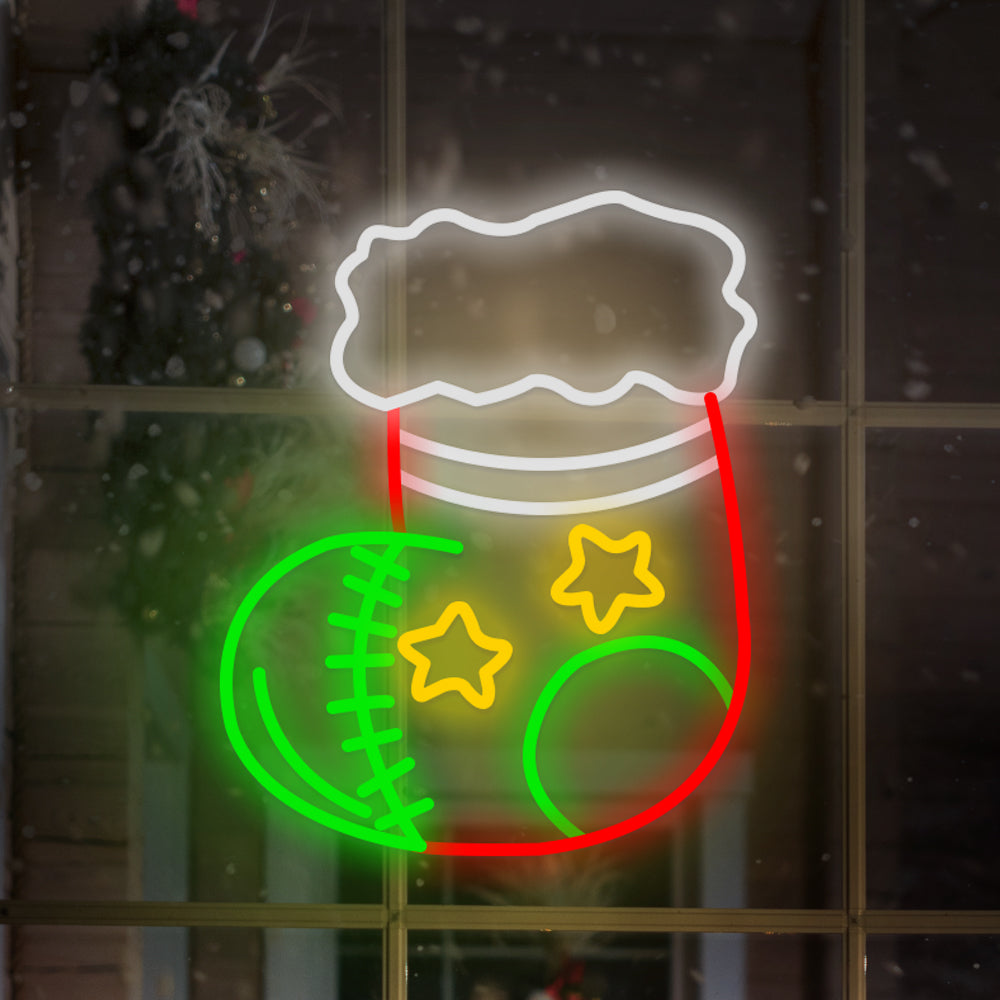 Kerststrumpa Dekoration LED Neonlampa