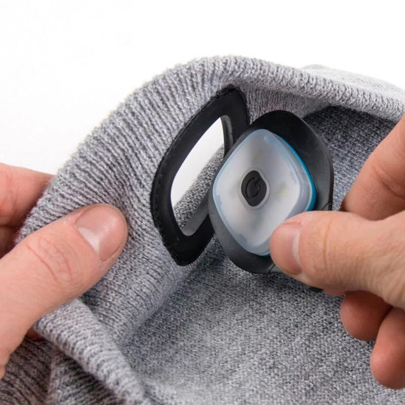 Beanie Hat med uppladdningsbar LED-huvudlampa