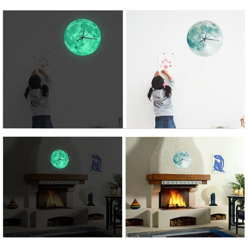 MoonGlow – Glow Dark Moon-inspired wall clock with night lighting