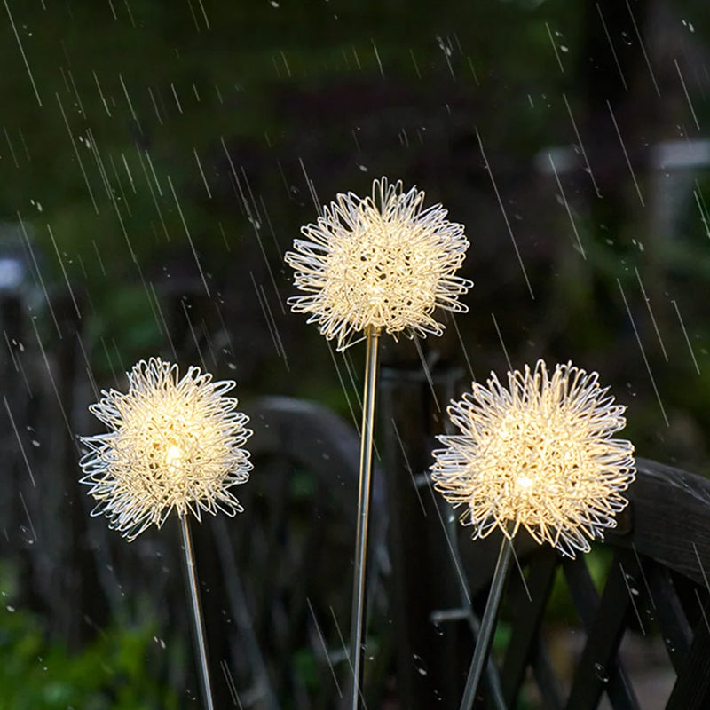 Carvallo - Vattentät solcellsträdgårdslampa i maskrosdesign