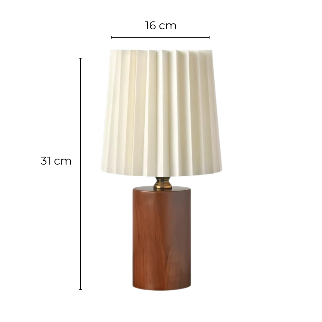 LED bordlampa i skandi-design av trä