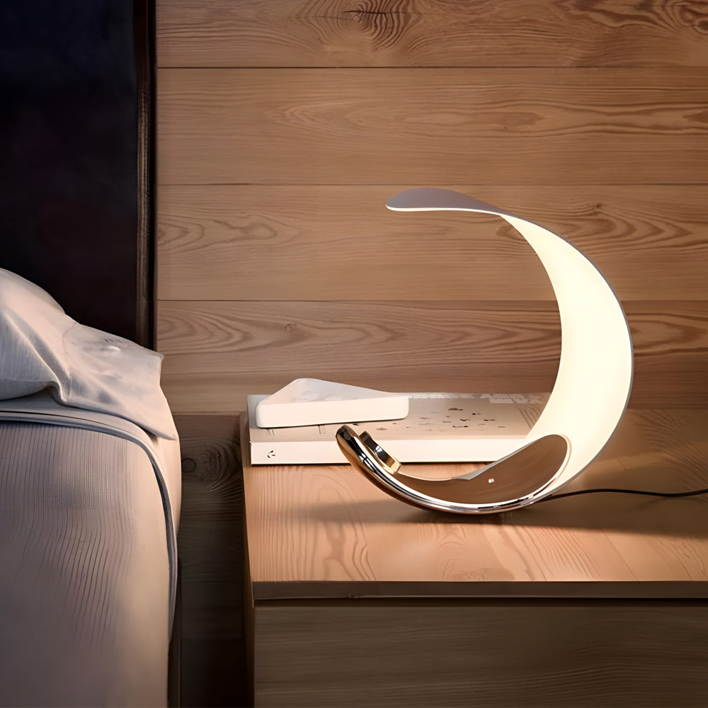 LumiMoon - Månformad LED Bordslampa med Touch Dimmer