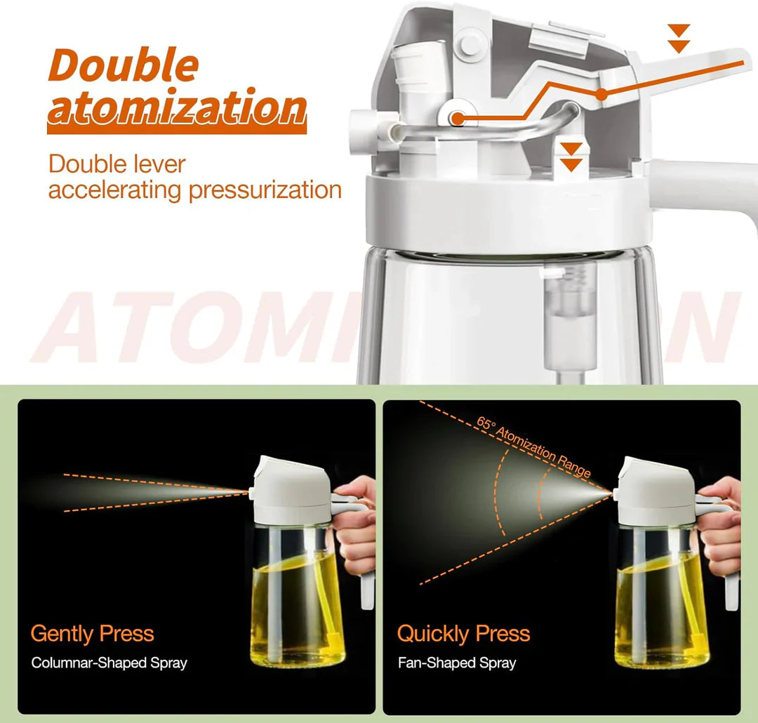 Högkvalitativ 2-i-1 olivolja sprayflaska