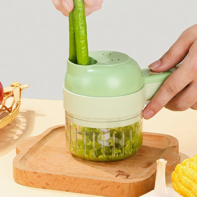 QuickChop – Kompakt manuell kökshackare med enkel betjäning och klar behållare