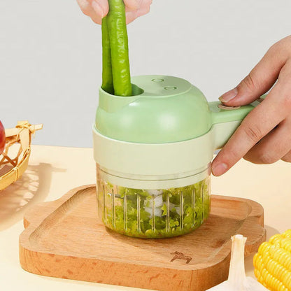 QuickChop – Kompakt manuell kökshackare med enkel betjäning och klar behållare