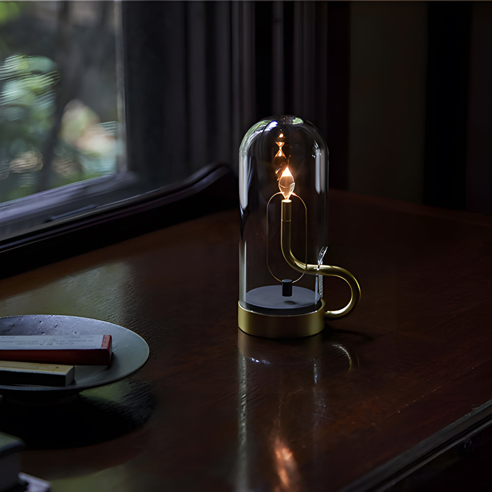 NordicGlow - Opladdningsbar Trådlös LED Bordslampa med Inbyggt Batteri