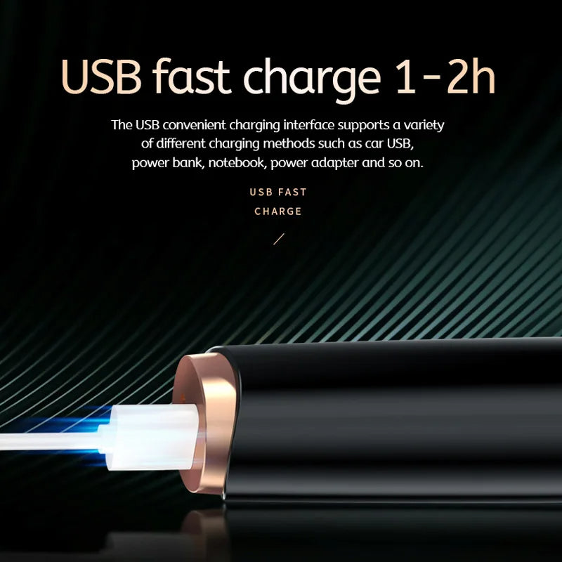 Uppvärmd fransböjare USB-uppladdningsbar elektrisk - Snabb, Naturlig, 24-timmars krusning