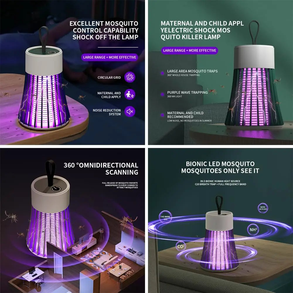 Uppladdningsbar UV-myggavvisare - Portabel flugavvisare för inomhus- och utomhusbruk