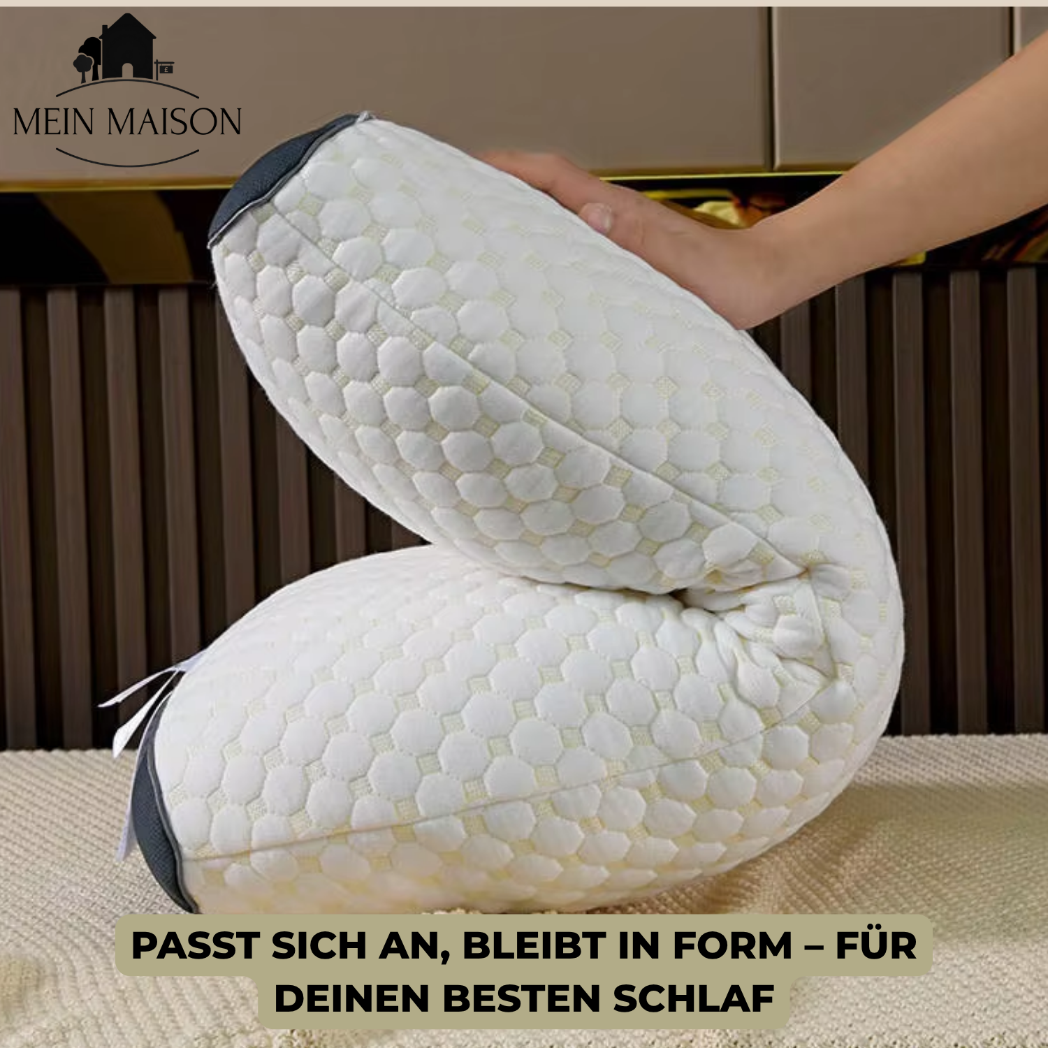 Carvallo Nackenkissen OrthoRest | Ergonomisk kontur | Minnesskum | Andningsbart