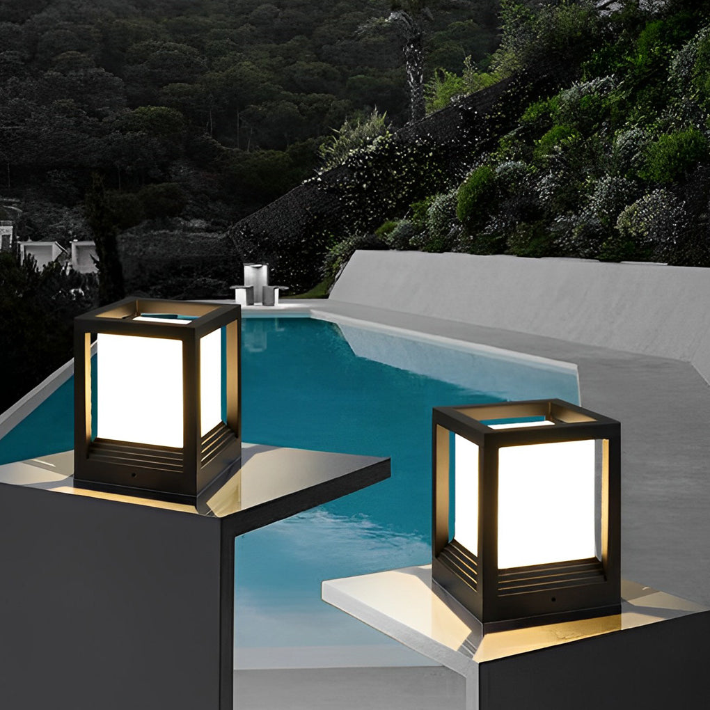 Utomhus solcells LED-ljuskälla svart aluminium