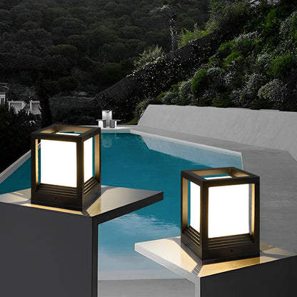 Utomhus solcells LED-ljuskälla svart aluminium