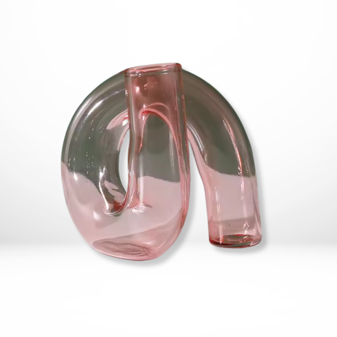 LoopForm Glasvas | Skulptural Borosilicate Design | Modern Transparent