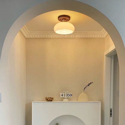 Elegant Rund Glas Taklampa för Korridorer