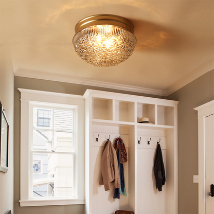 Klar Ribbade Glaskronlamp för Sovrum