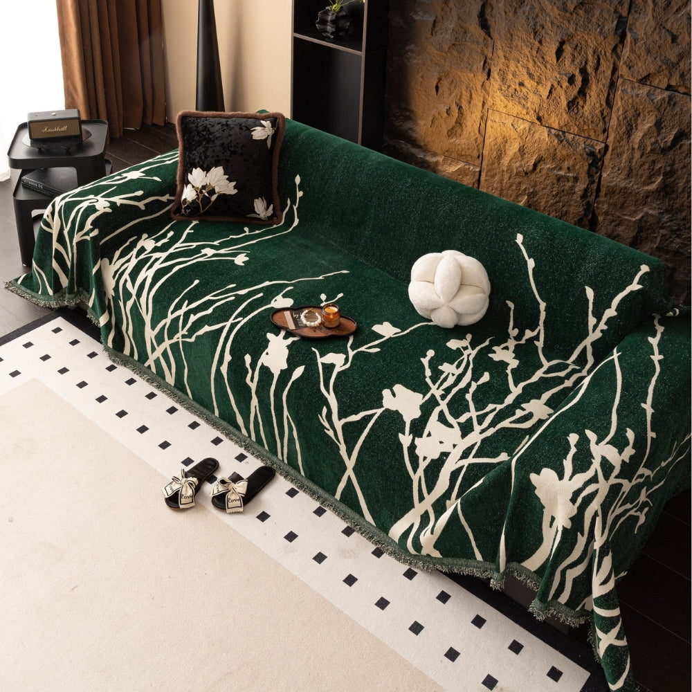 Twilight Branches Chenille Sofföre Täcka