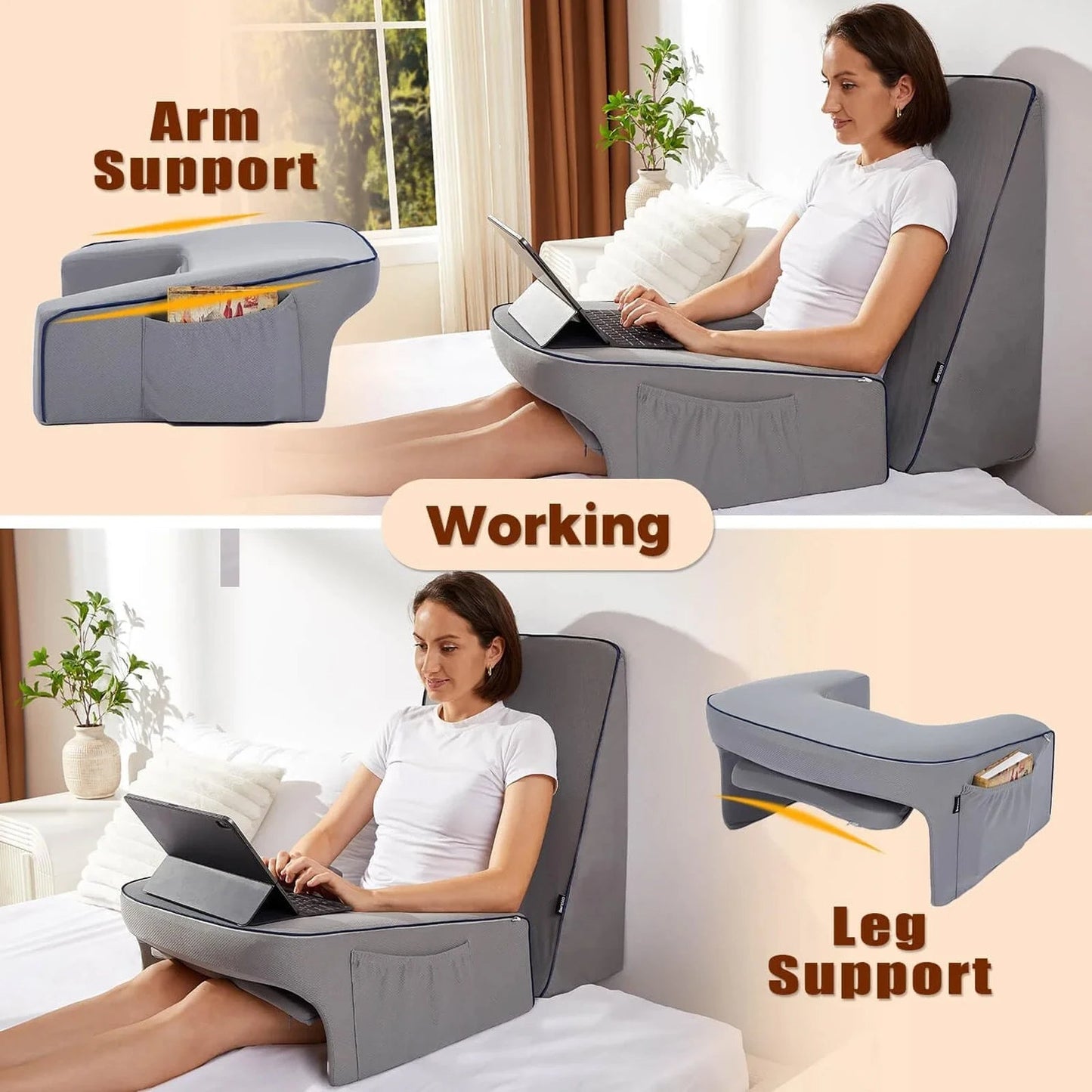 Reading Lap Pillow Laptop Desk for Bed
